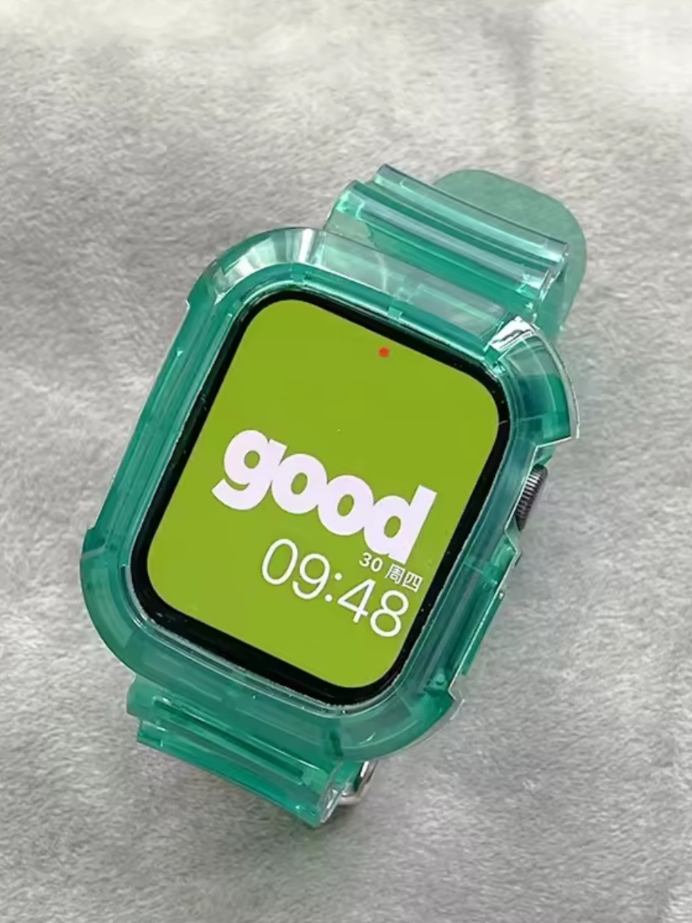 Target Transparent Teal Smartwatch Case & Band - Clear Teal 38-49mm